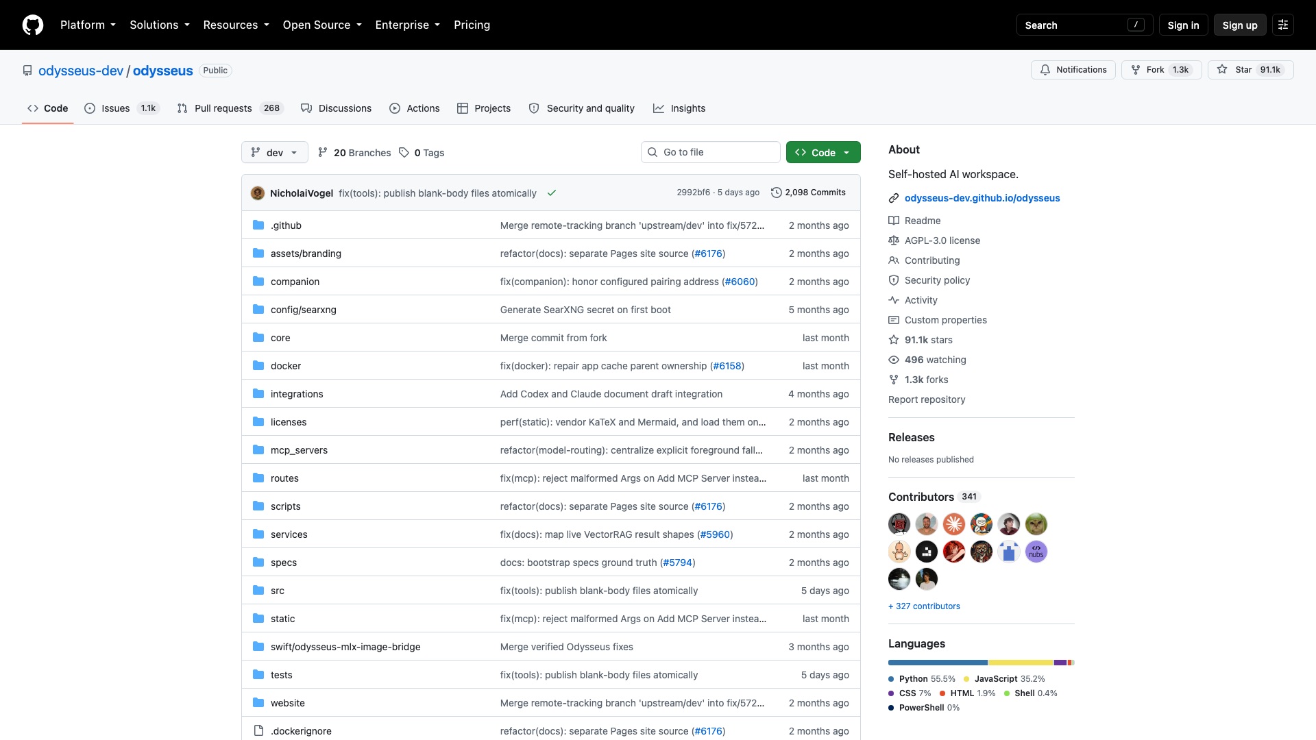 Odysseus on GitHub