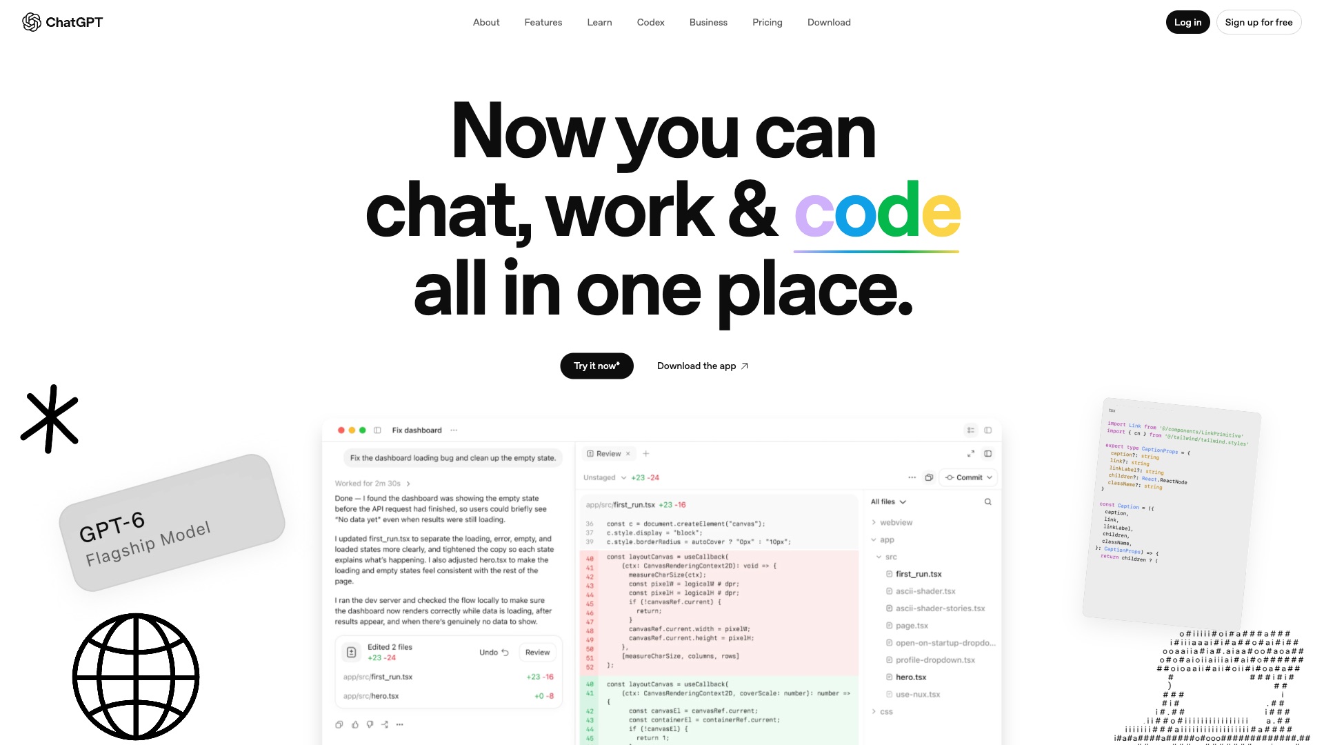 ChatGPT homepage