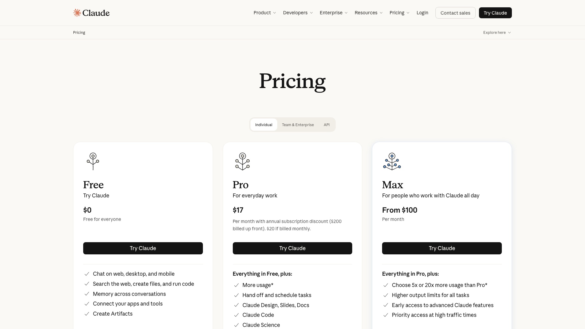 Claude Pro pricing