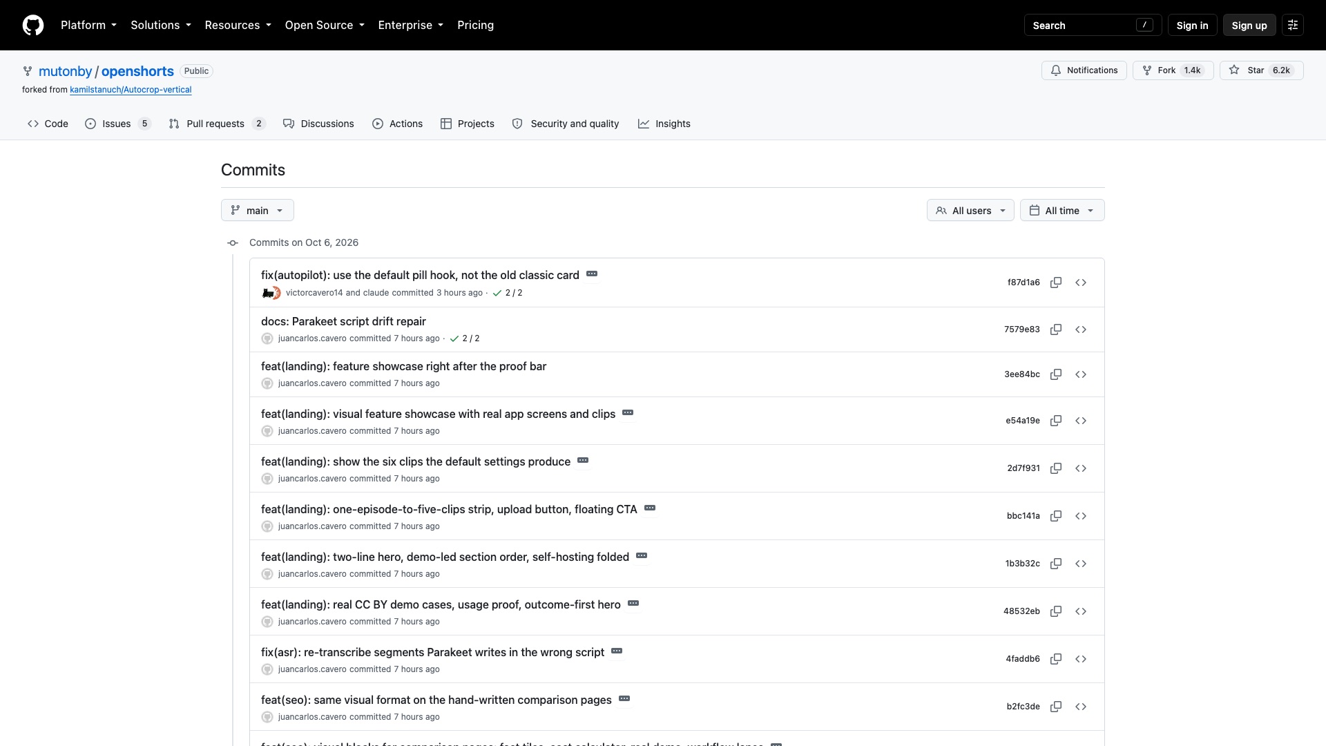 OpenShorts releases