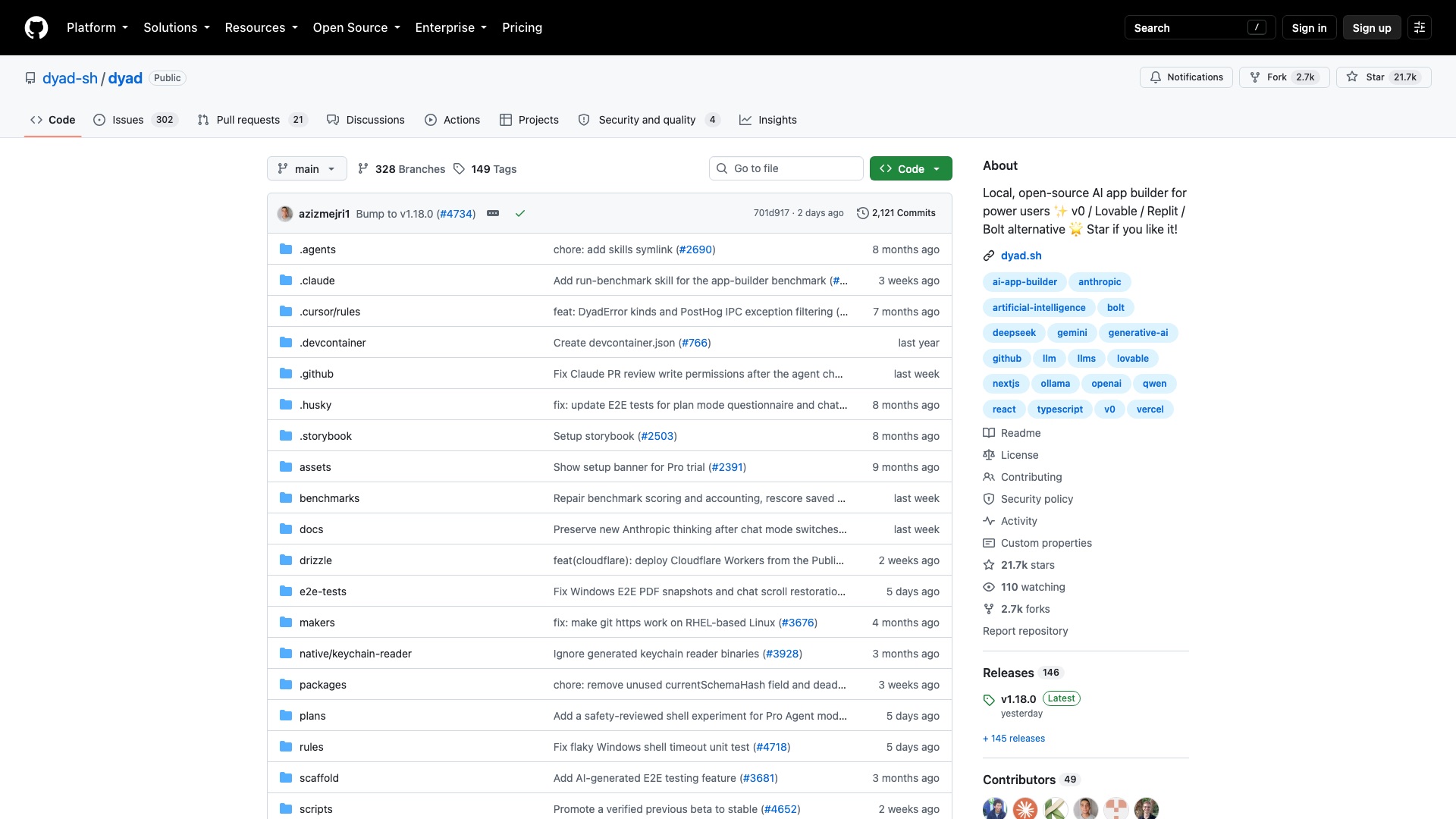 Dyad on GitHub
