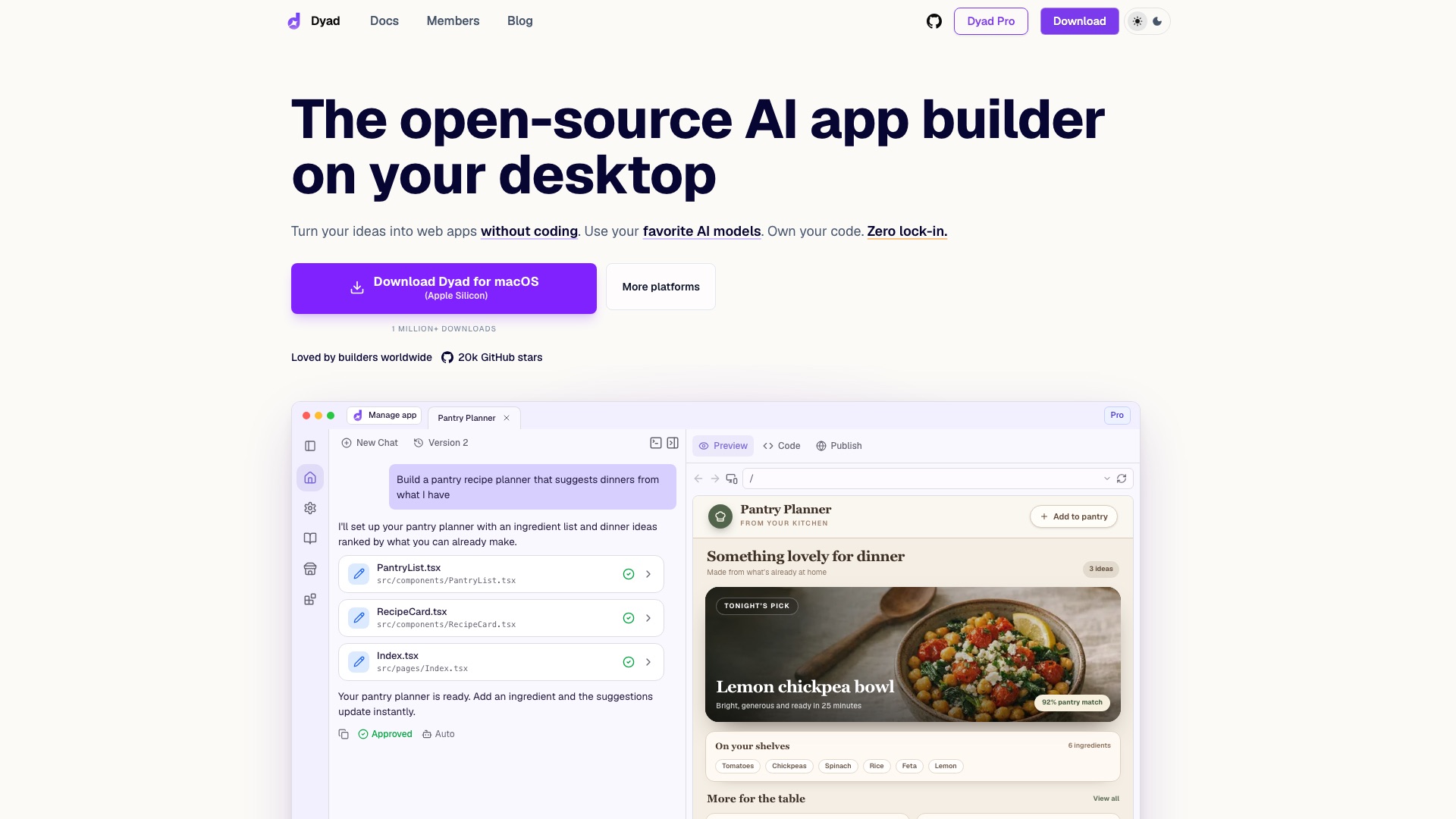 Dyad homepage
