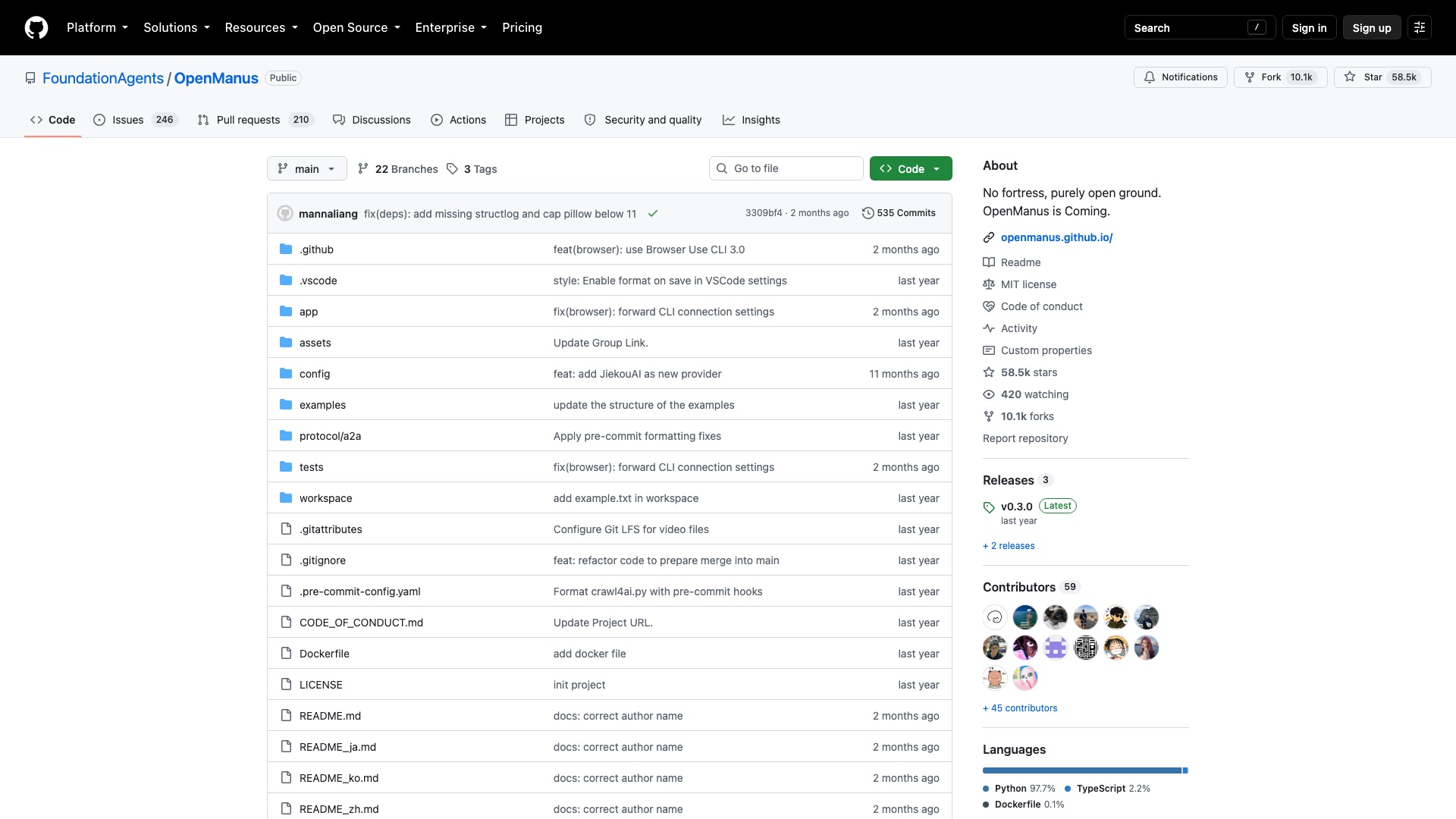 OpenManus on GitHub