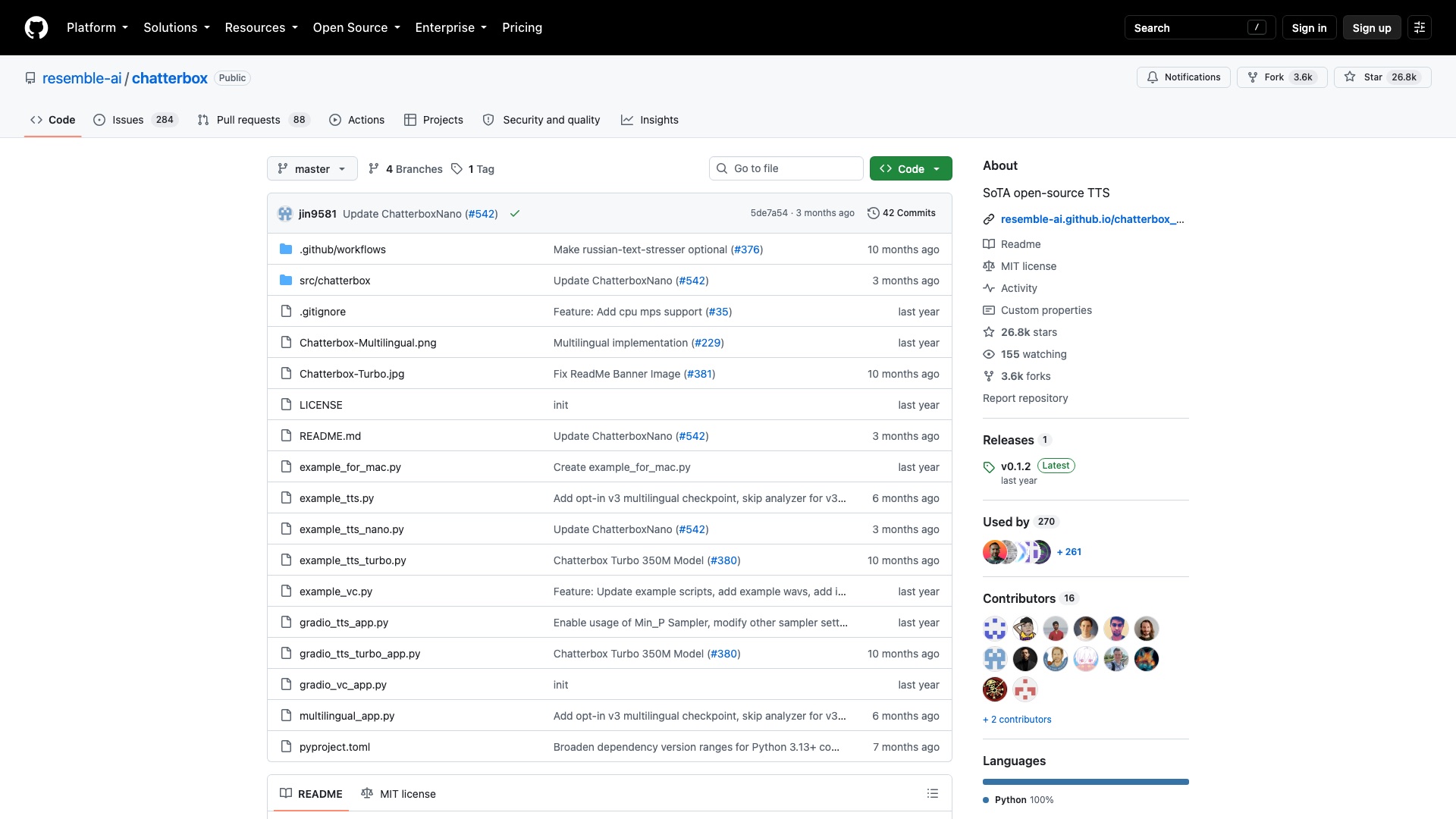 Chatterbox on GitHub